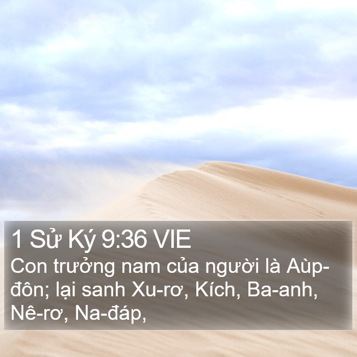 1 Sử Ký 9:36 VIE Bible Study