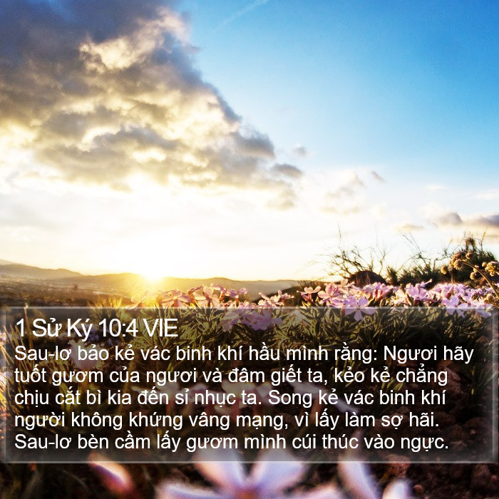 1 Sử Ký 10:4 VIE Bible Study