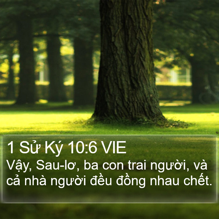 1 Sử Ký 10:6 VIE Bible Study