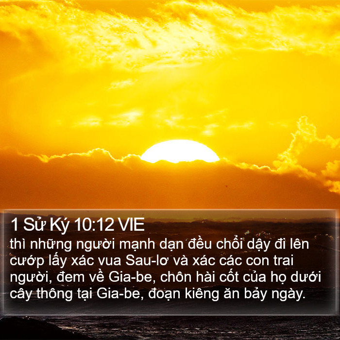 1 Sử Ký 10:12 VIE Bible Study