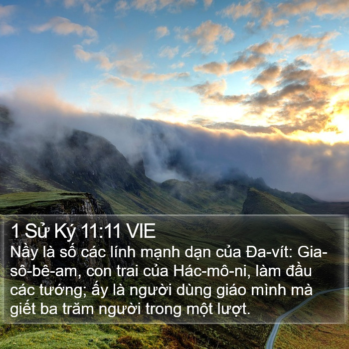 1 Sử Ký 11:11 VIE Bible Study