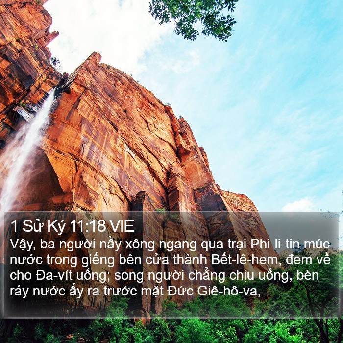 1 Sử Ký 11:18 VIE Bible Study