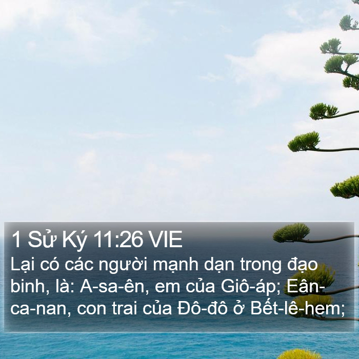 1 Sử Ký 11:26 VIE Bible Study
