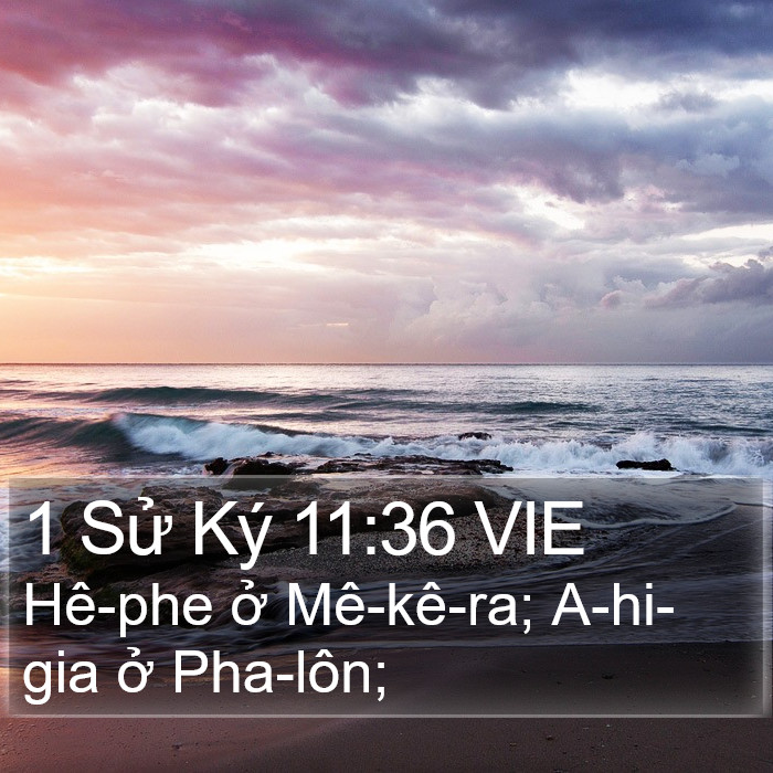 1 Sử Ký 11:36 VIE Bible Study