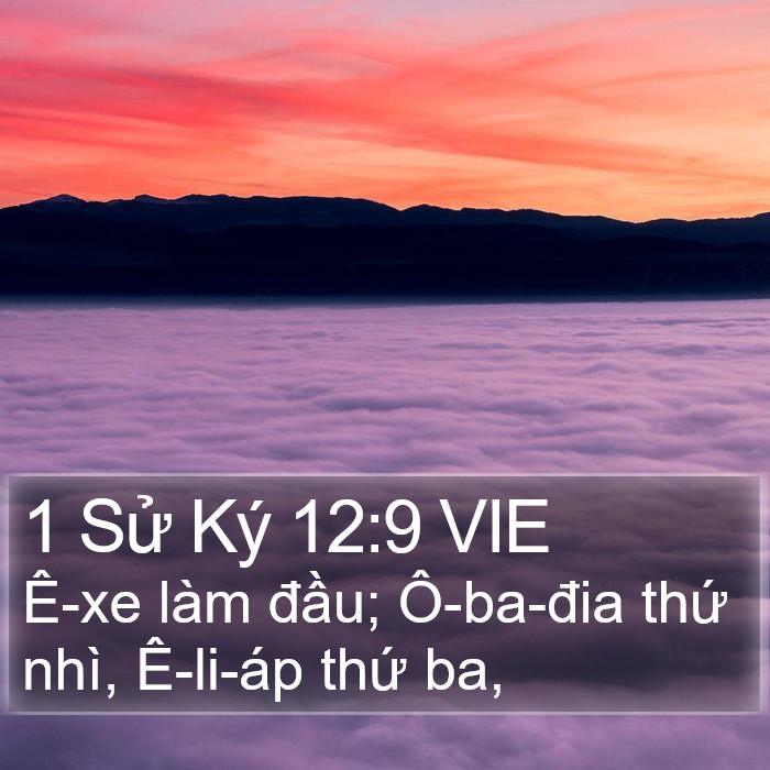 1 Sử Ký 12:9 VIE Bible Study