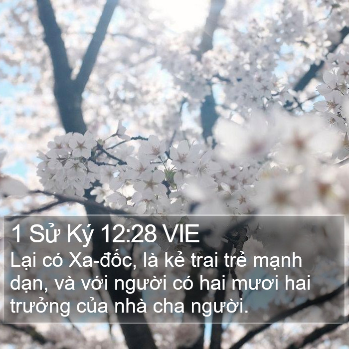 1 Sử Ký 12:28 VIE Bible Study