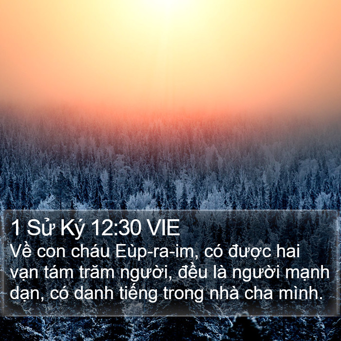 1 Sử Ký 12:30 VIE Bible Study