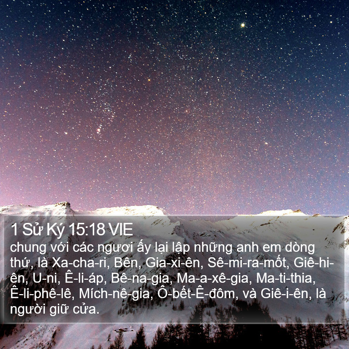 1 Sử Ký 15:18 VIE Bible Study