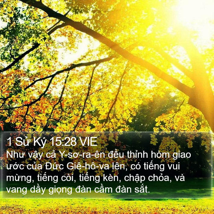 1 Sử Ký 15:28 VIE Bible Study