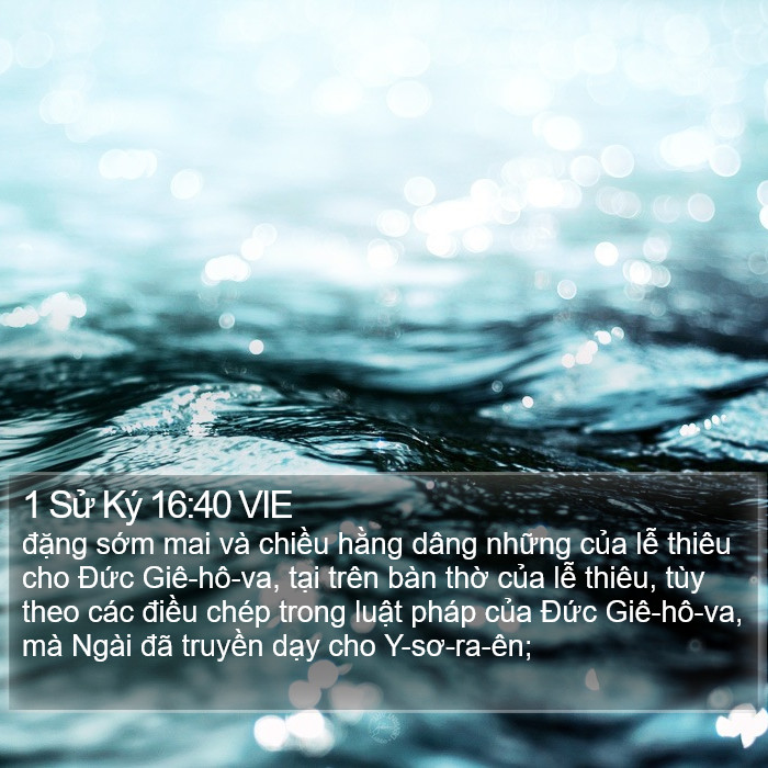 1 Sử Ký 16:40 VIE Bible Study