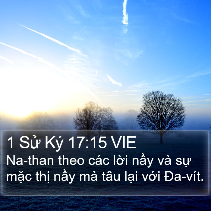 1 Sử Ký 17:15 VIE Bible Study