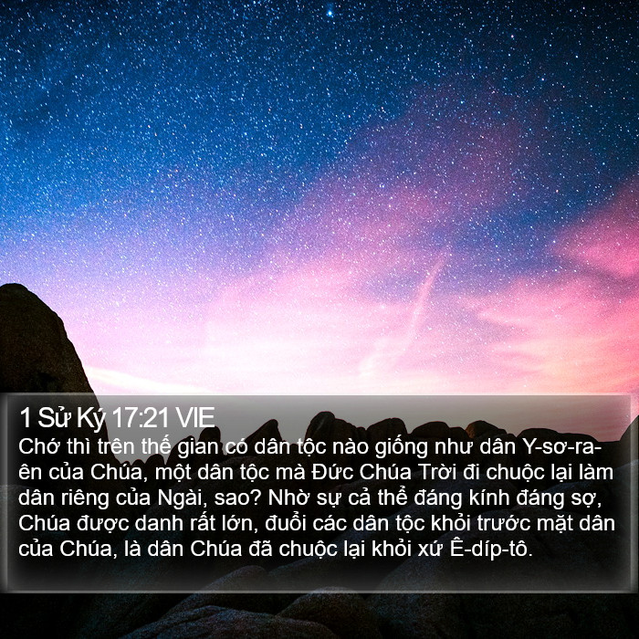 1 Sử Ký 17:21 VIE Bible Study