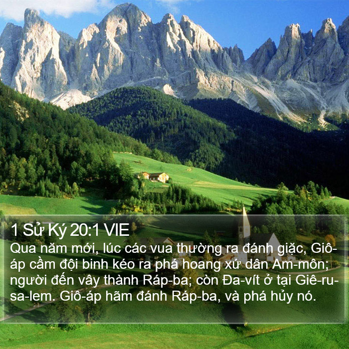 1 Sử Ký 20:1 VIE Bible Study