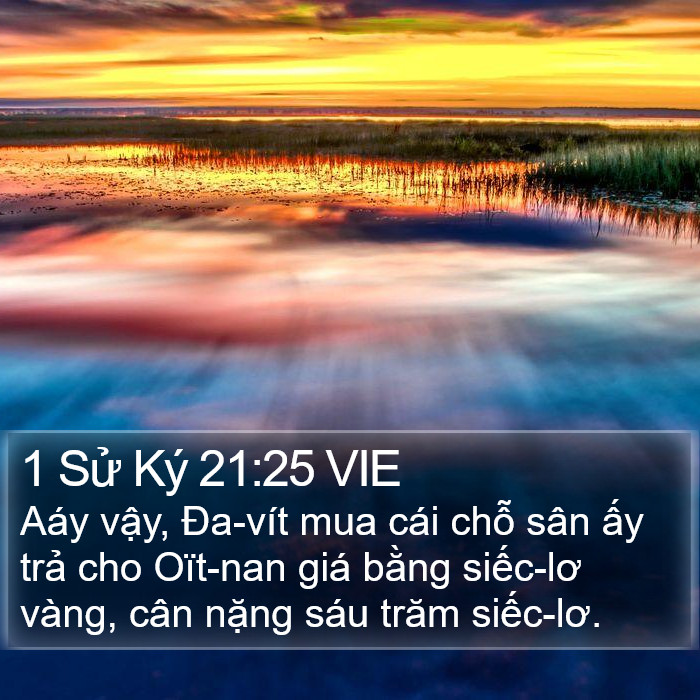 1 Sử Ký 21:25 VIE Bible Study