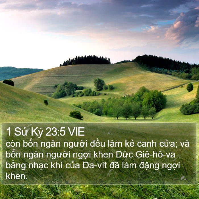 1 Sử Ký 23:5 VIE Bible Study