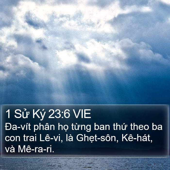 1 Sử Ký 23:6 VIE Bible Study