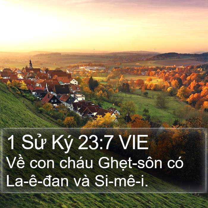 1 Sử Ký 23:7 VIE Bible Study