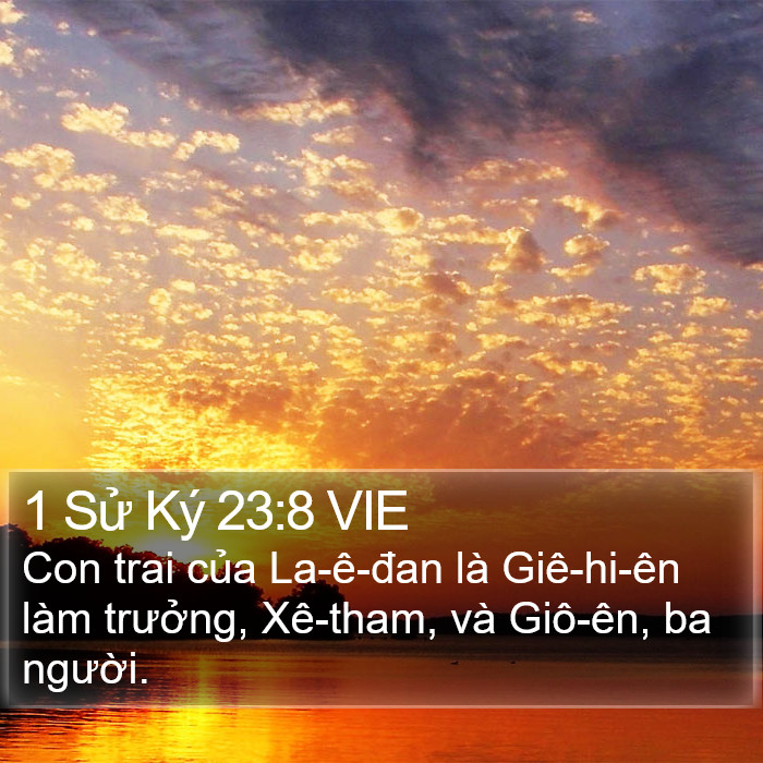 1 Sử Ký 23:8 VIE Bible Study