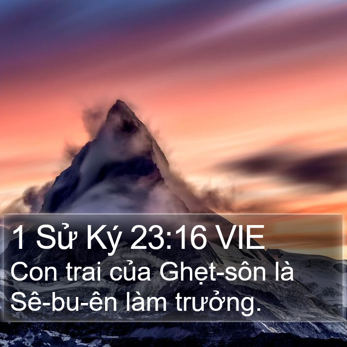 1 Sử Ký 23:16 VIE Bible Study