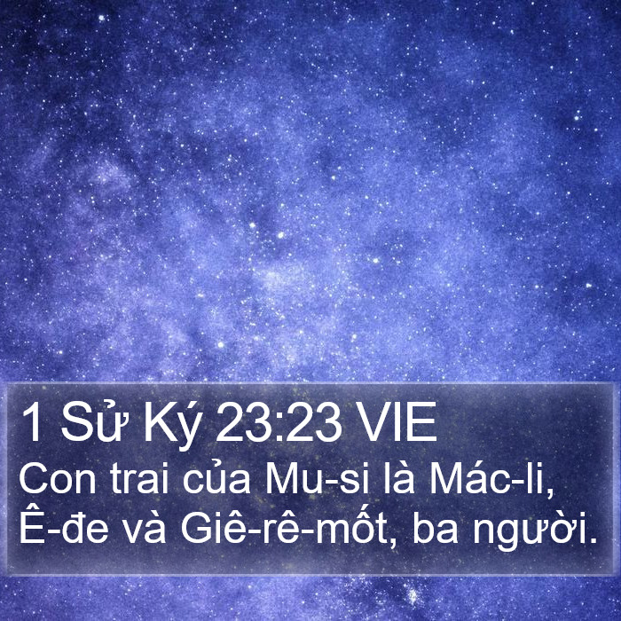 1 Sử Ký 23:23 VIE Bible Study