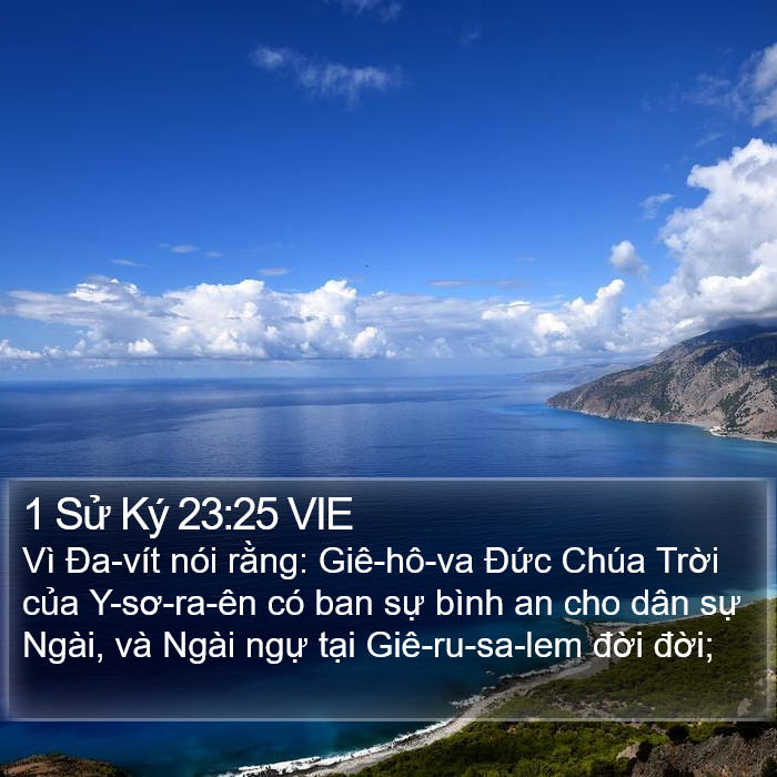 1 Sử Ký 23:25 VIE Bible Study