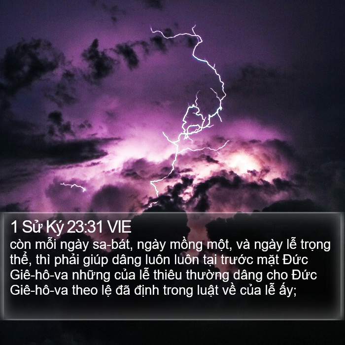 1 Sử Ký 23:31 VIE Bible Study