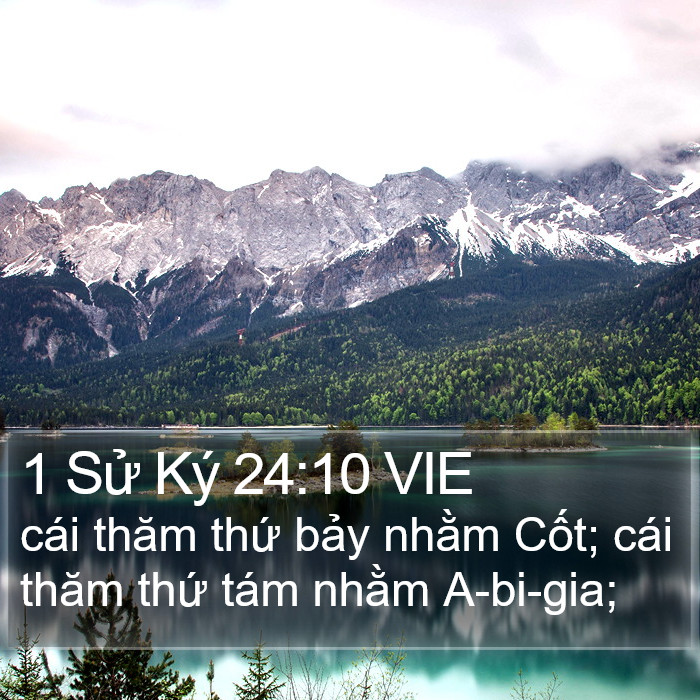 1 Sử Ký 24:10 VIE Bible Study