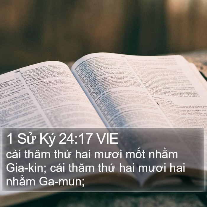 1 Sử Ký 24:17 VIE Bible Study