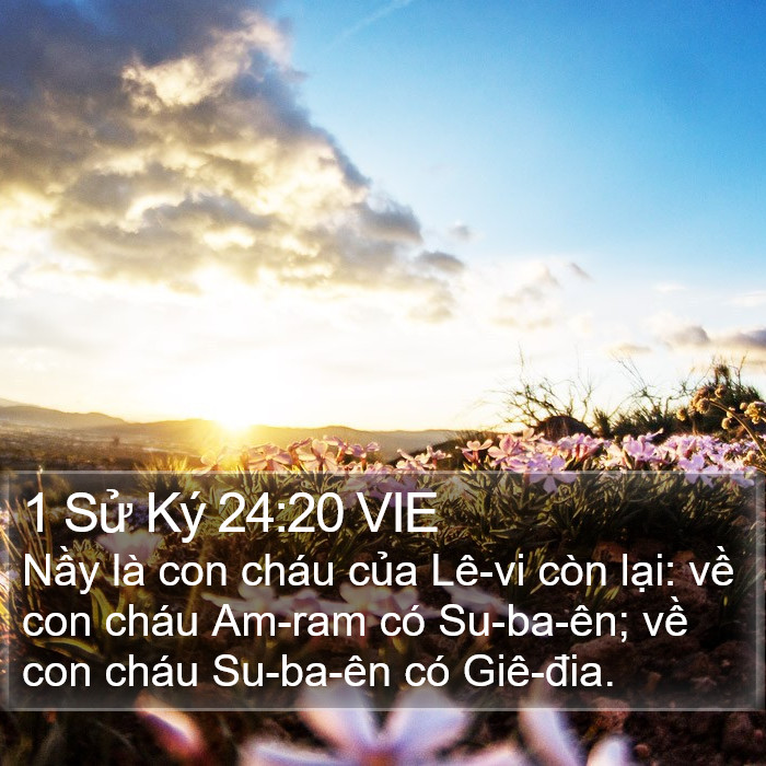 1 Sử Ký 24:20 VIE Bible Study