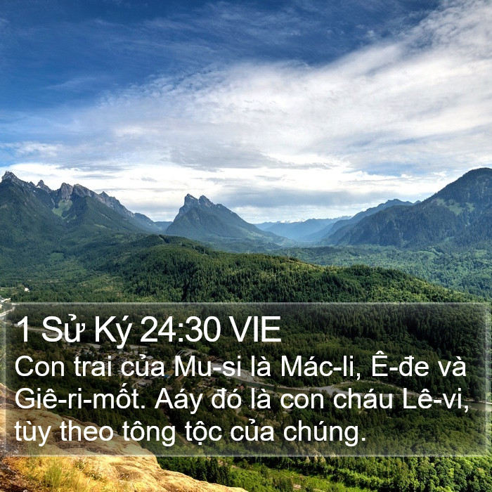 1 Sử Ký 24:30 VIE Bible Study