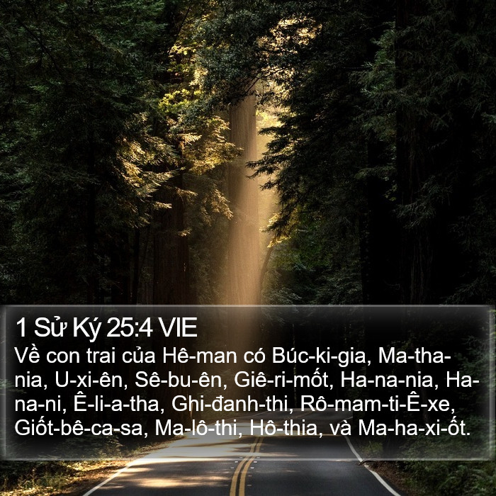 1 Sử Ký 25:4 VIE Bible Study