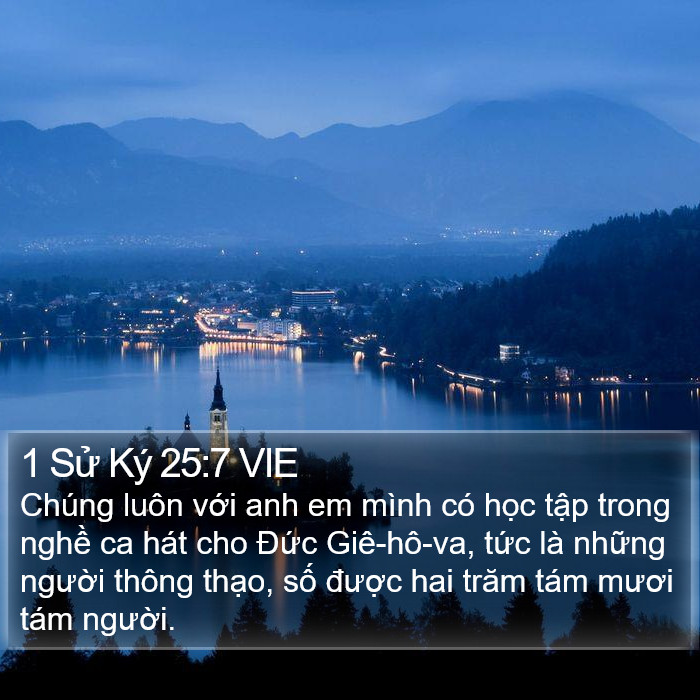 1 Sử Ký 25:7 VIE Bible Study