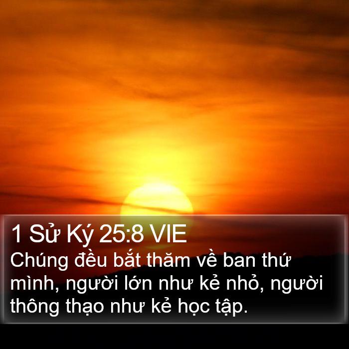 1 Sử Ký 25:8 VIE Bible Study