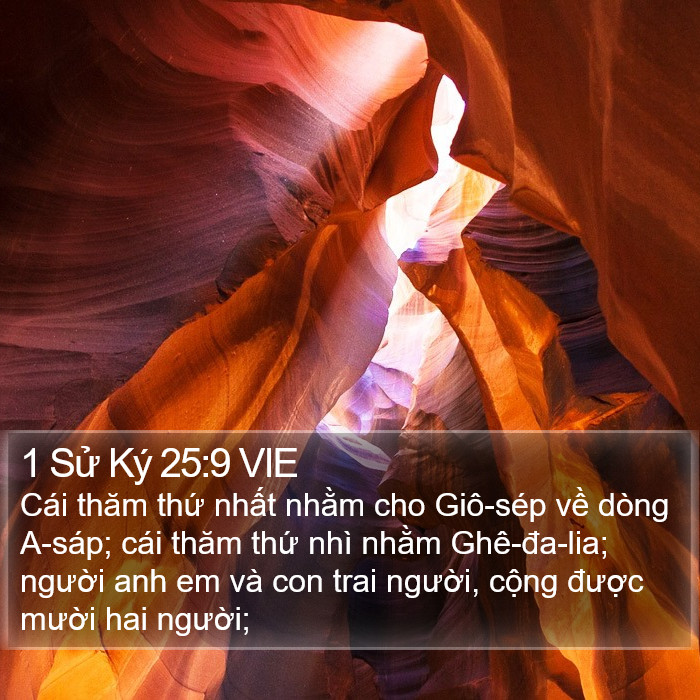 1 Sử Ký 25:9 VIE Bible Study