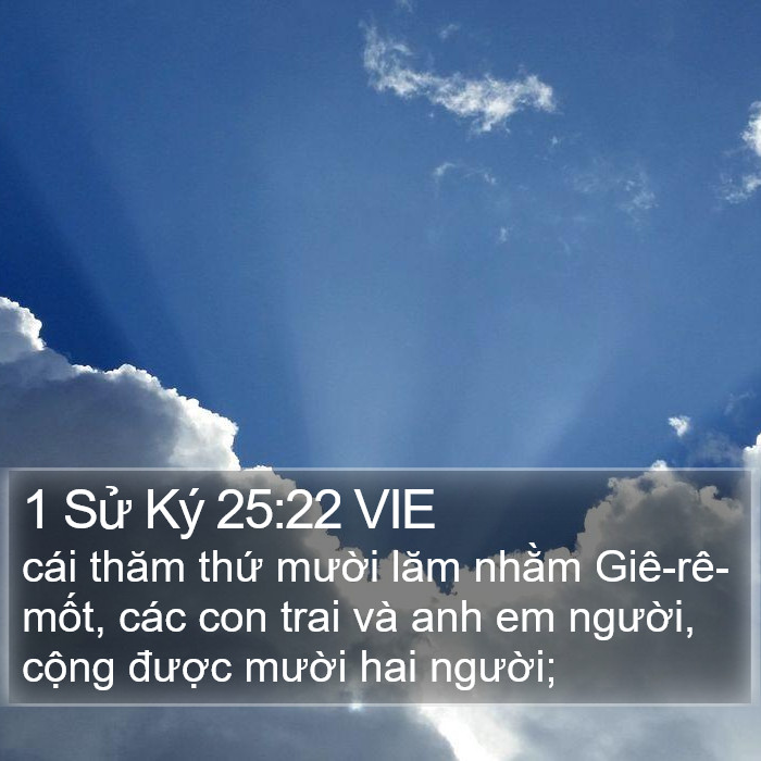 1 Sử Ký 25:22 VIE Bible Study