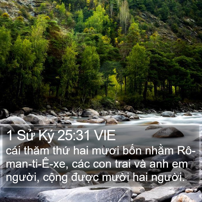 1 Sử Ký 25:31 VIE Bible Study