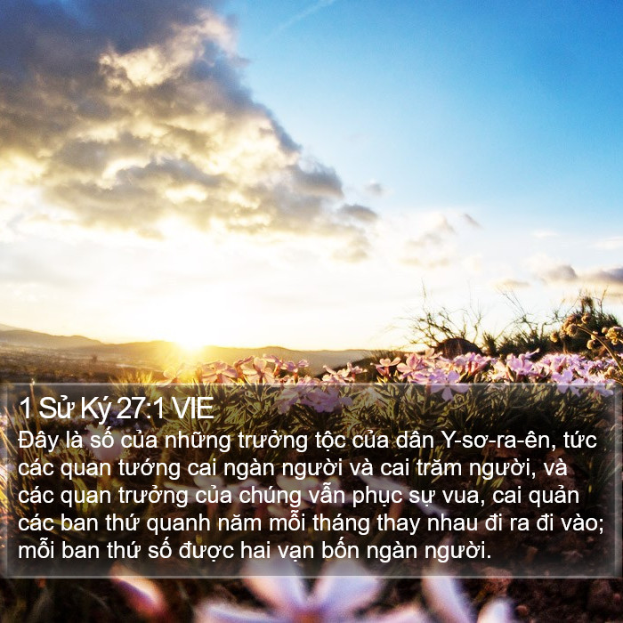 1 Sử Ký 27:1 VIE Bible Study