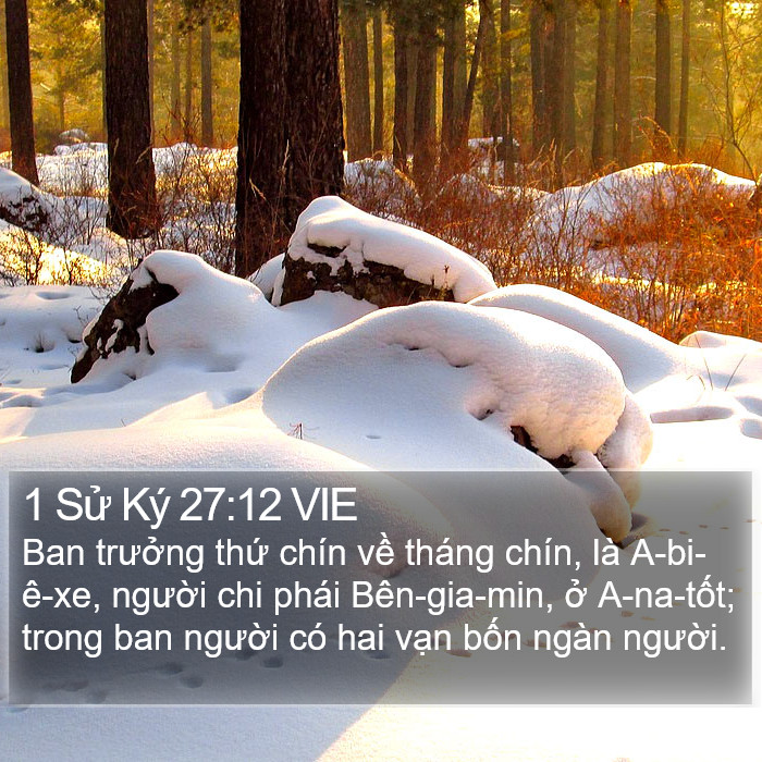 1 Sử Ký 27:12 VIE Bible Study