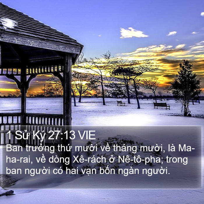 1 Sử Ký 27:13 VIE Bible Study