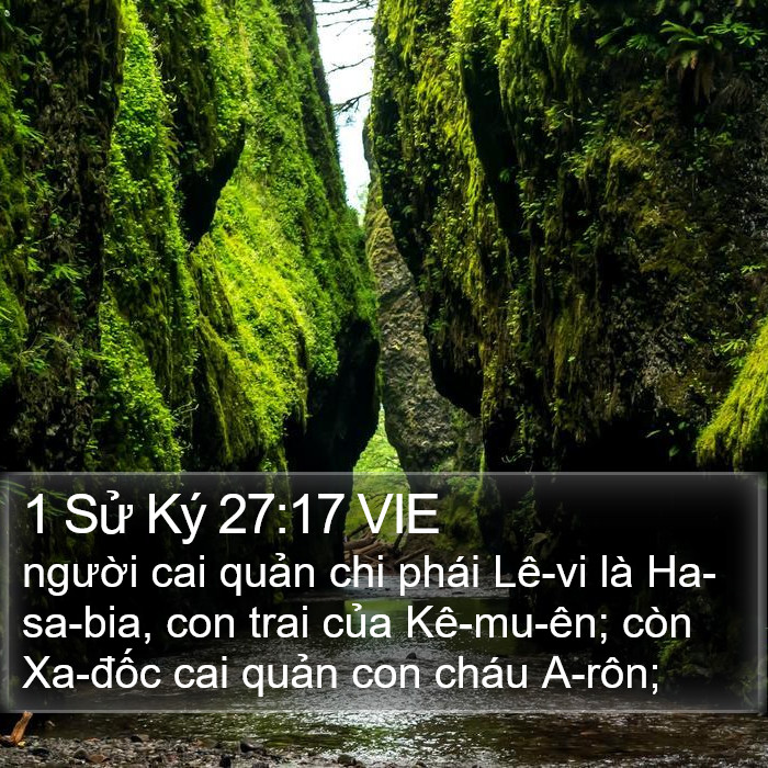 1 Sử Ký 27:17 VIE Bible Study