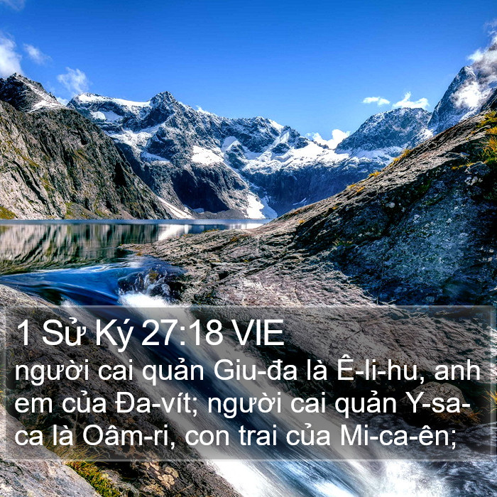 1 Sử Ký 27:18 VIE Bible Study