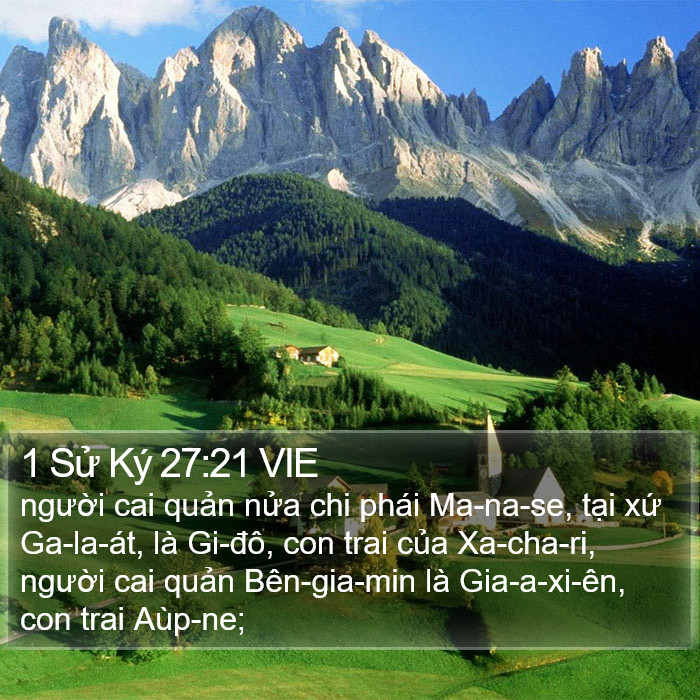 1 Sử Ký 27:21 VIE Bible Study