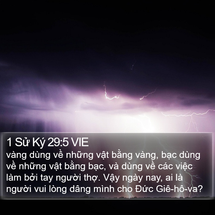 1 Sử Ký 29:5 VIE Bible Study