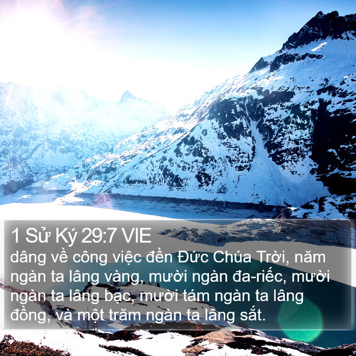 1 Sử Ký 29:7 VIE Bible Study