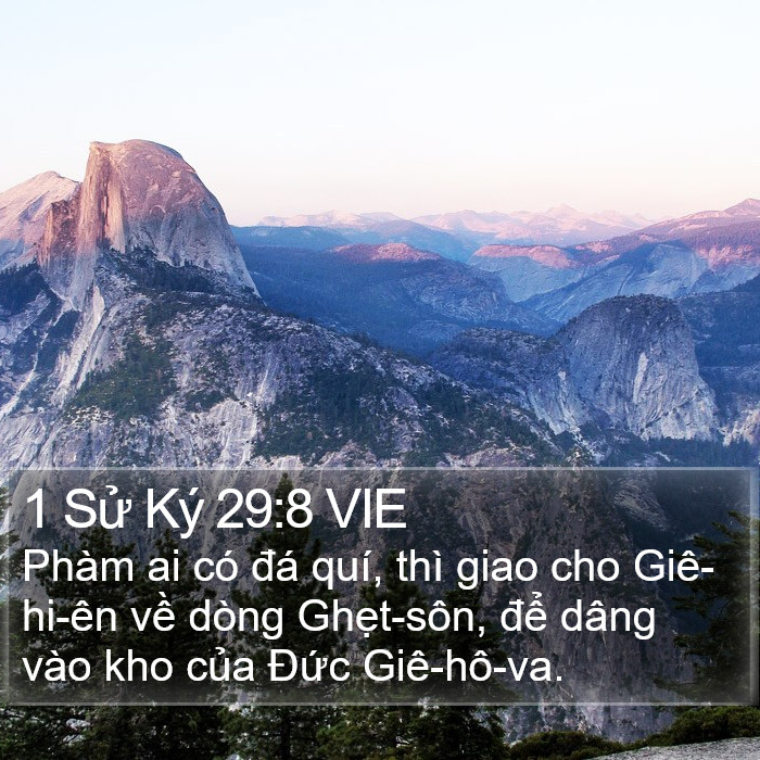 1 Sử Ký 29:8 VIE Bible Study