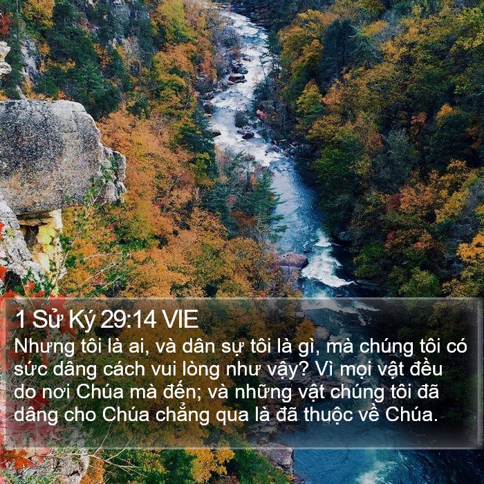 1 Sử Ký 29:14 VIE Bible Study