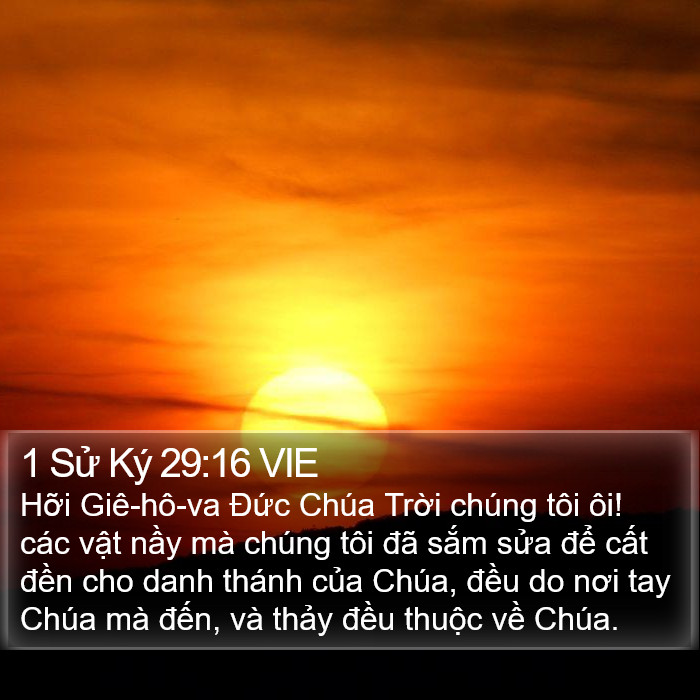 1 Sử Ký 29:16 VIE Bible Study