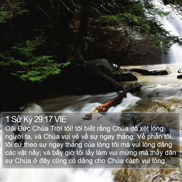 1 Sử Ký 29:17 VIE Bible Study