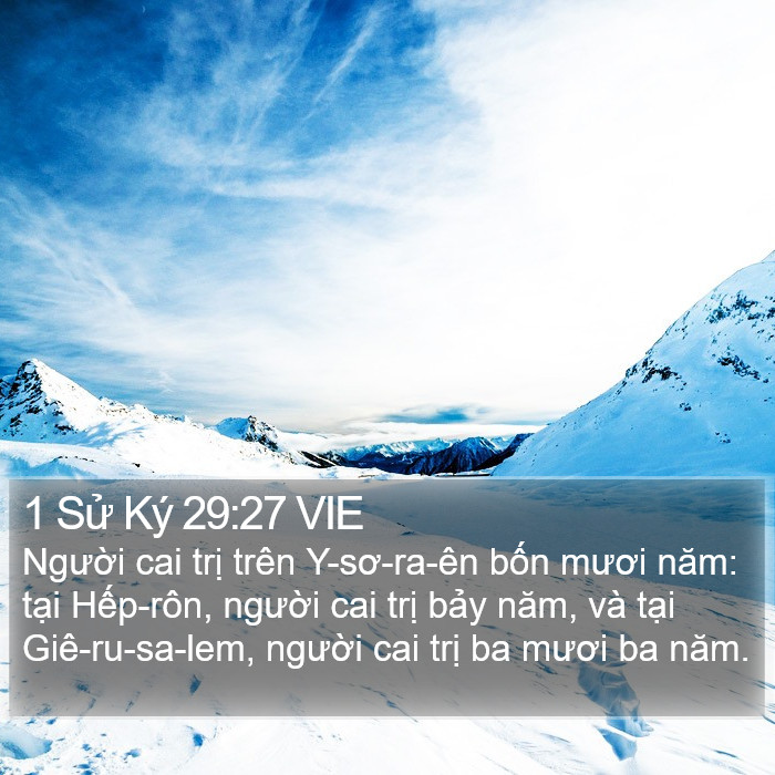 1 Sử Ký 29:27 VIE Bible Study