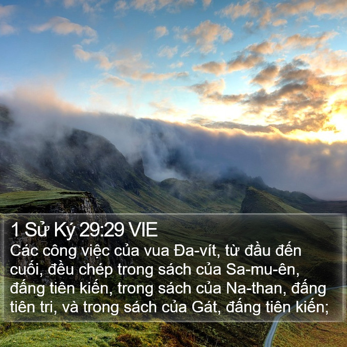 1 Sử Ký 29:29 VIE Bible Study